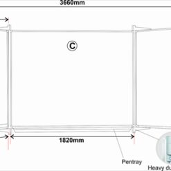EDUCATIONAL BOARD SIDE PANEL 1220*920 NON-MAG CHALK SQUARES